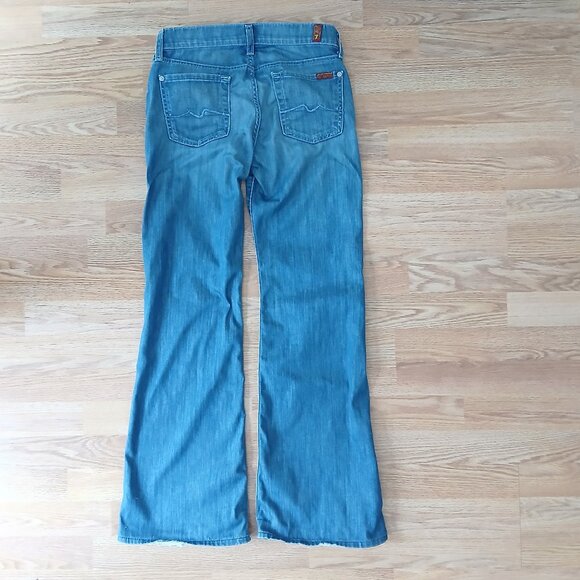 7 For All Mankind Ghost Squiggle Dojo Stretch Jeans Size 26 - Picture 4 of 10